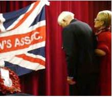 Wilf & Lesley laying the wreath