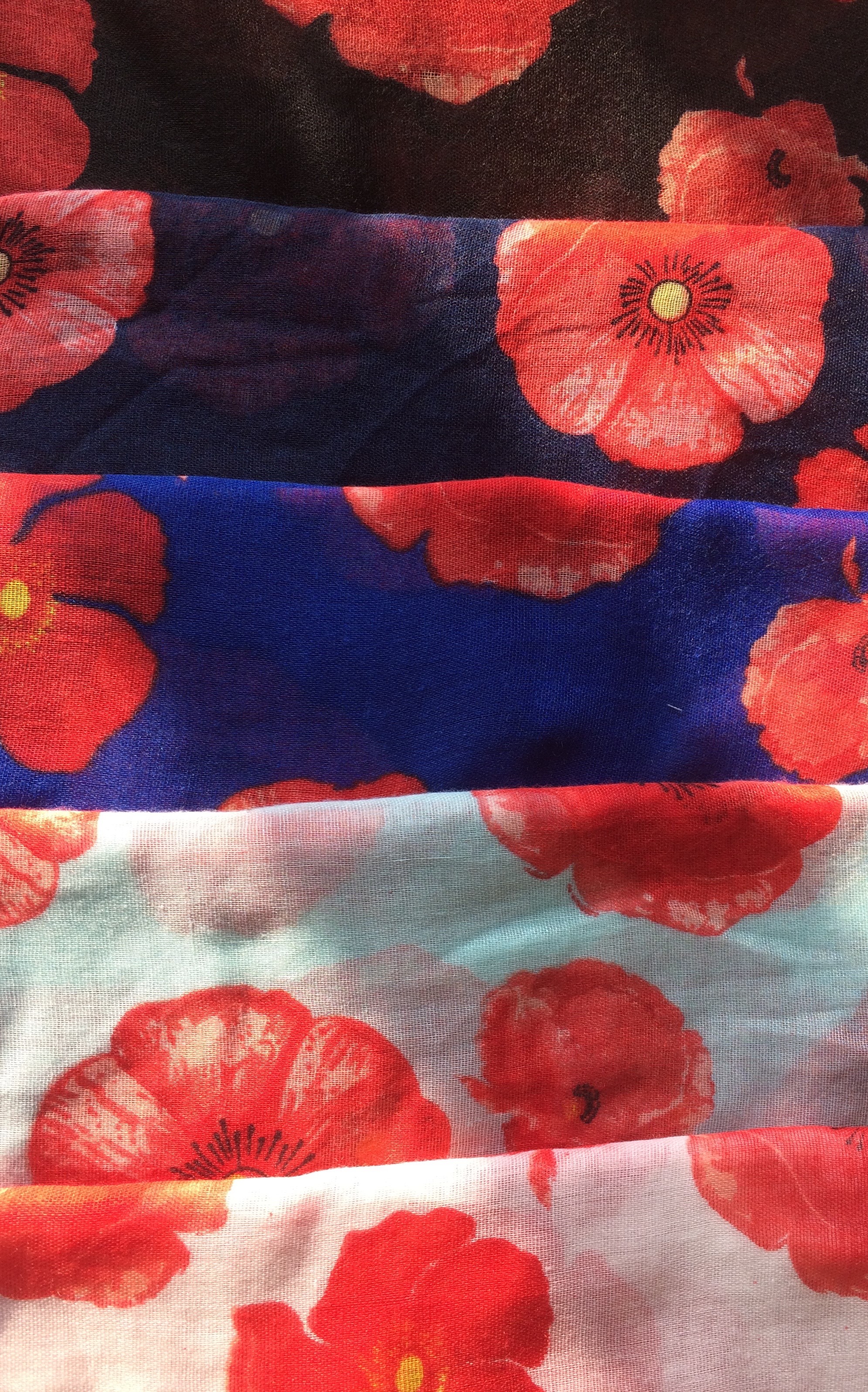 Poppy Scarves.